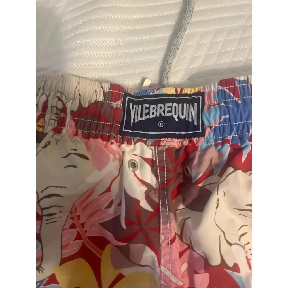Vilebrequin 3XL Floral/Moped Mens Swimming‎ Shorts Trunks Drawstring Elephant